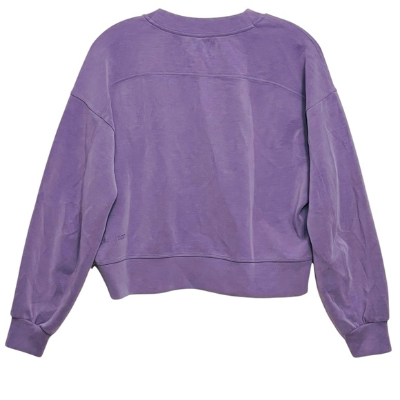 Lululemon Perfectly Oversized Cropped Softstreme Sweatshirt Purple Sz 2 - Picture 3 of 11